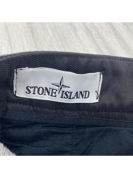 STONE ISLAND パンツ MARINA ショーツ ブラック/グレー W30