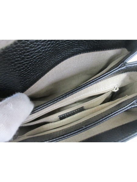 ショルダーバッグ インターロッキングG チェーンショルダーバッグ　黒　607720