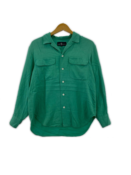 POLO RALPH LAUREN 長袖シャツ POLO RALPH LAUREN レーヨンシャツ ミドリ