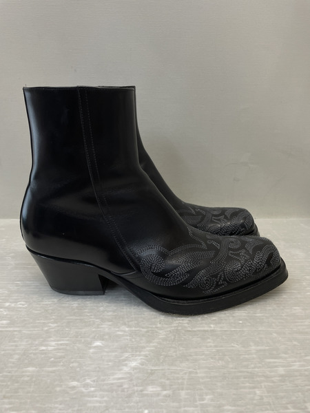 VERSACE STIVALETTO VITELLO＋RIC WESTERN ウエスタンブーツ 42 ブラック