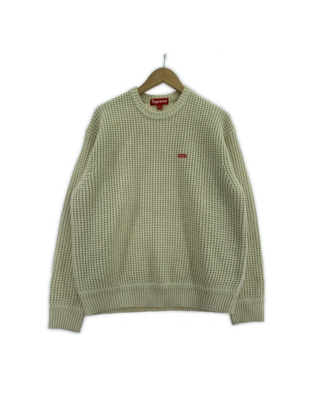 Supreme ニット・セーター 24AW waffle small box sweater 白 (M)