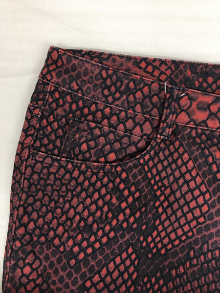 レディースラグ衣料 Miu Miu/ストレートパンツ/パイソン柄/赤