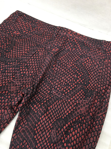 レディースラグ衣料 Miu Miu/ストレートパンツ/パイソン柄/赤