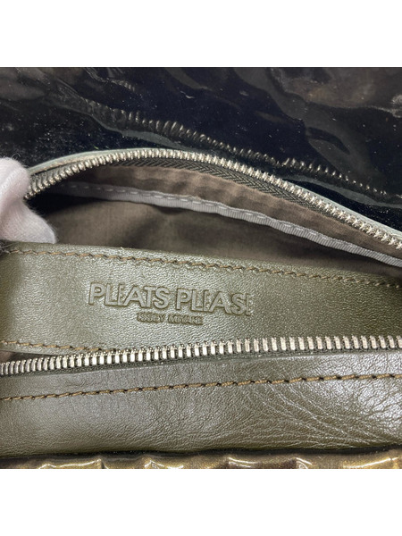 PLEATS PLEASE トートバッグ PVC バッグ グリーン