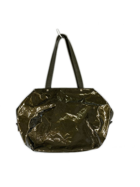 PLEATS PLEASE トートバッグ PVC バッグ グリーン