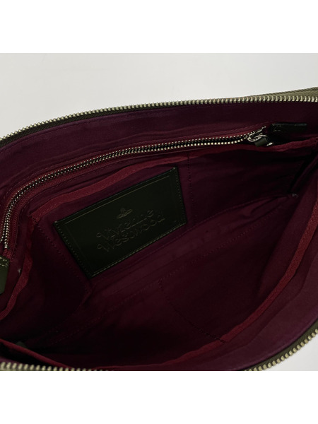 Vivienne Westwood ソノ他バッグ ラインORBエンボスクラッチバッグ カーキ