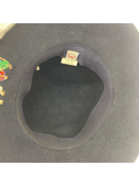 SON OF THE CHEESE ハット 刺繍ウールハット 紺