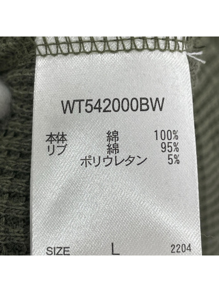 WETTEMPT 長袖Tシャツ・カットソー HENRY NECK PIGMENT WAFFLE  L/S