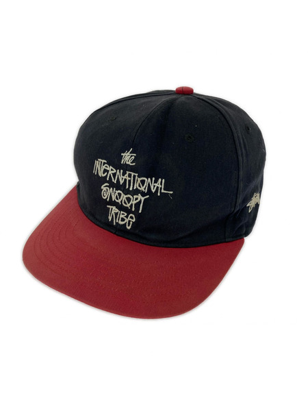 STUSSY キャップ ピーナッツ スヌーピー 紺赤