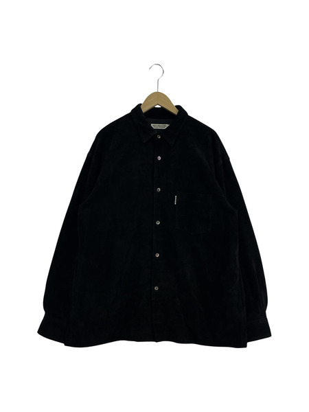 COOTIE 22AW Deer Suede L/S Shirt 鹿革 ディアスキンシャツ L ブラック CTE-22A407[値下]