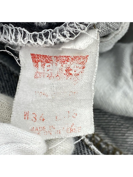 Levi's デニム・ジーンズ USA製 501-0658 先染メブラックデニムパンツ (W34)