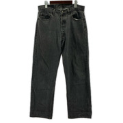 Levi's デニム・ジーンズ USA製 501-0658 先染メブラックデニムパンツ (W34)
