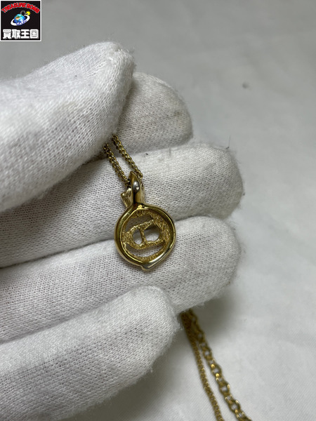 Dior CDロゴ リーフサークル ネックレス