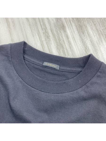 COMOLI 長袖Tシャツ・カットソー コットン ジャージ BLK SIZE 2