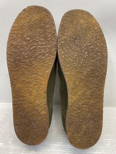 90s COMME des GARCONS HOMME 日本製 ラバーソール スウェードスリッポン 26.5 オリーブ