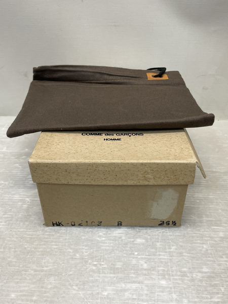 90s COMME des GARCONS HOMME 日本製 ラバーソール スウェードスリッポン 26.5 オリーブ