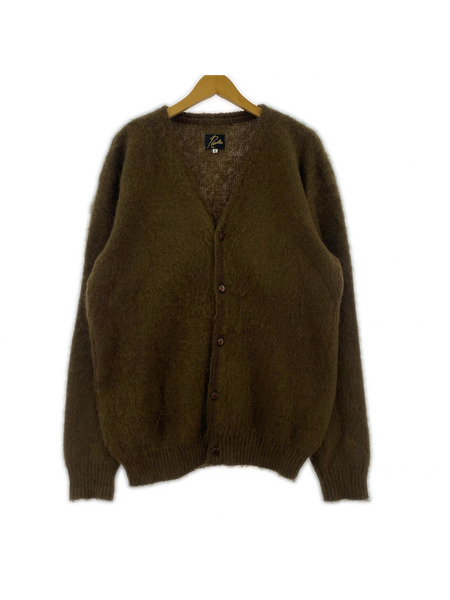 Needles カーディガン モヘアニットカーディガン/ブラウン