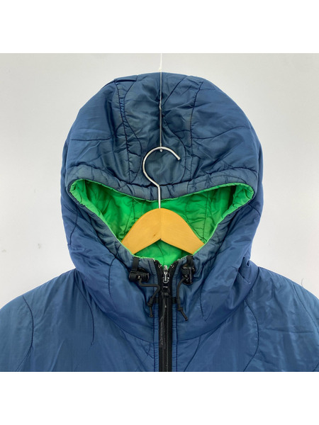 WILDTHINGS USA製 リバーシブル プリマロフトジャケット(L) グリーン×ネイビー