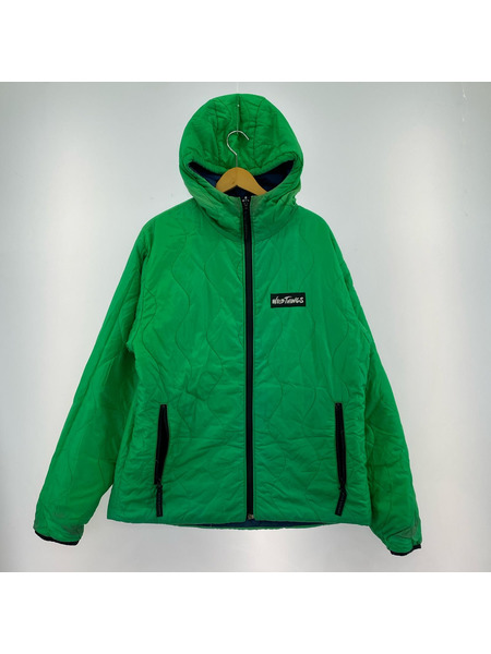 WILDTHINGS USA製 リバーシブル プリマロフトジャケット(L) グリーン×ネイビー