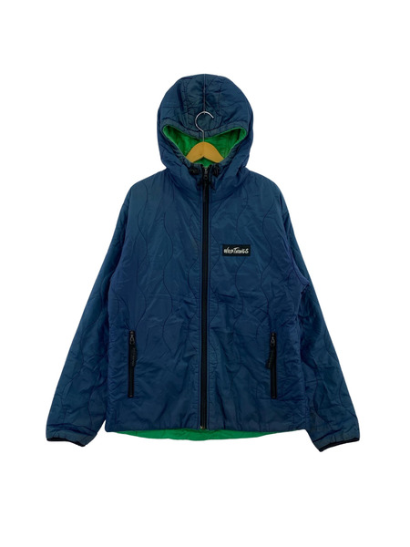 WILDTHINGS USA製 リバーシブル プリマロフトジャケット(L) グリーン×ネイビー