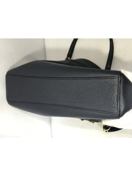 ショルダーバッグ レザー/2WAY/紺