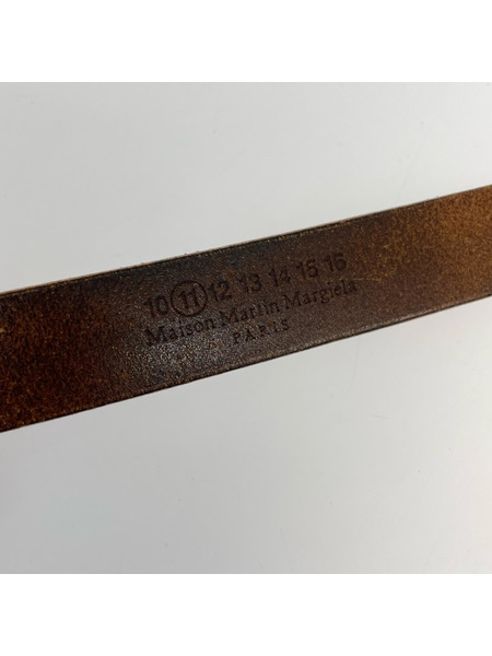 MAISON MARGIELA ソノ他 レザーベルト ブラウン 85