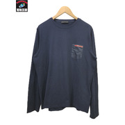 PRADA SPORTS パッチワークL/Sカットソー 紺 XL