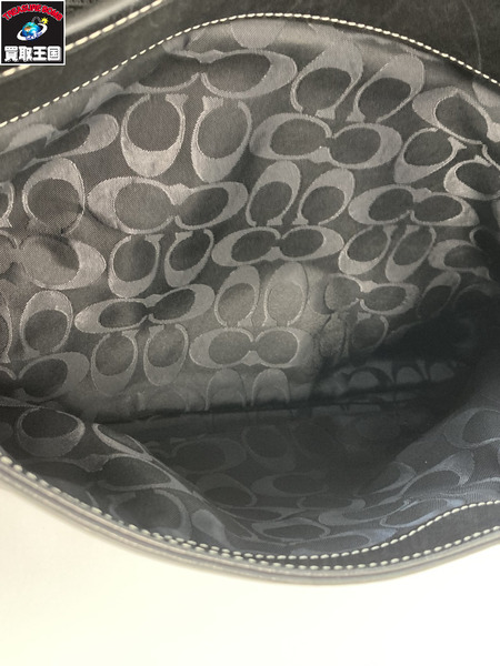 COACH コーチ F06457 ショルダーバック レザー ブラック 黒