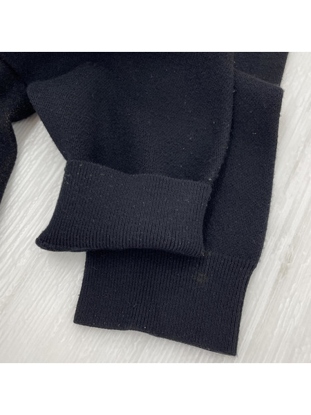 Helas ジップアップ ニットカーディガン(L) ブラック×ブラウン ストライプ[値下]