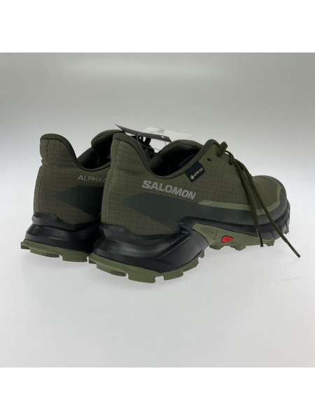 SALOMON スニーカー ALPHACROSS 5 GORE-TEX 27.5cm グリーン