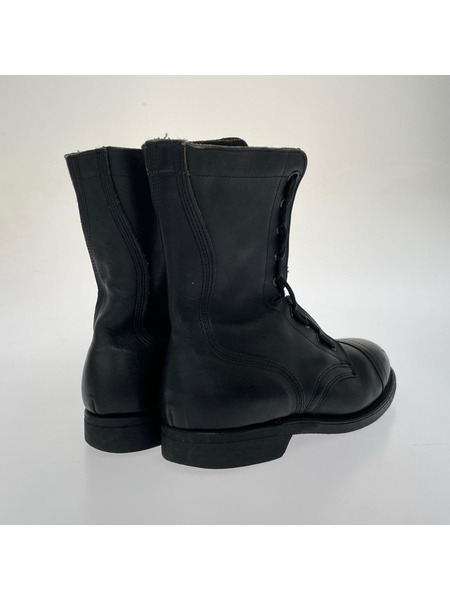 ブーツ フロントジップ ミリタリーブーツ 黒 (6 1/2)