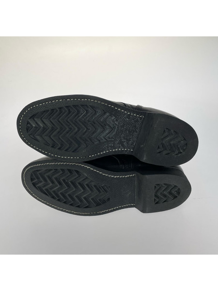 ブーツ フロントジップ ミリタリーブーツ 黒 (6 1/2)