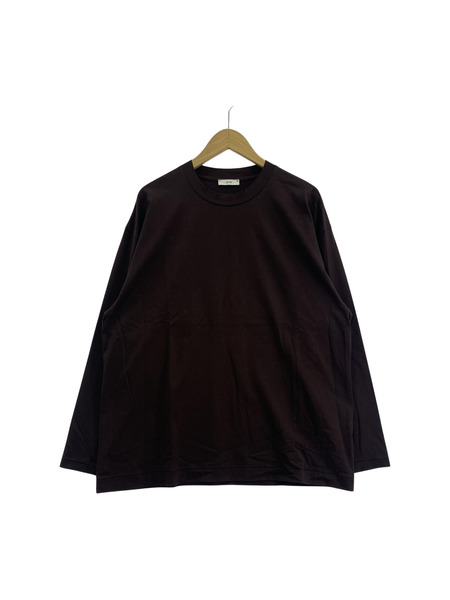ATON 長袖Tシャツ・カットソー Suvin60/2 Perfect LST-SSHIRT 04 ブラウン[値下]