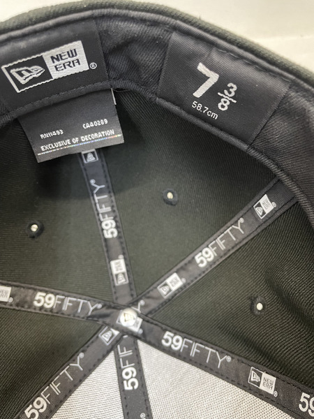WACKO MARIA×NEW ERA 25SS LP 59FIFTY ロゴ刺繍キャップ 7 3/8 黒