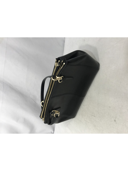 ショルダーバッグ レザー/2WAY/黒