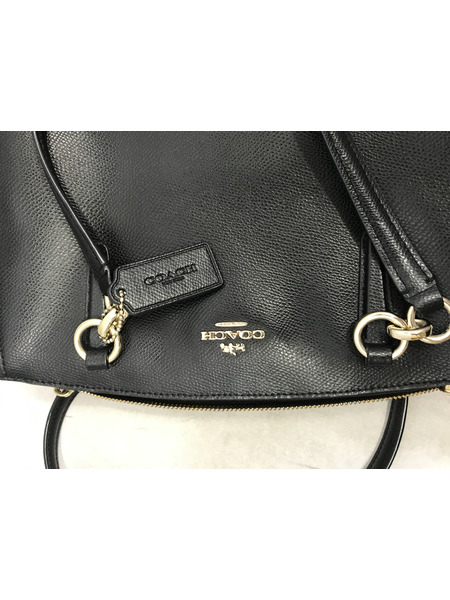 ショルダーバッグ レザー/2WAY/黒