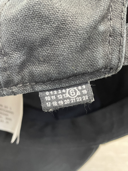 MM6 25ss ロゴ刺繍 ベースボールキャップ ブラック SH0TC0005