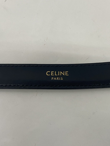 CELINE　レザーベルト　BLK
