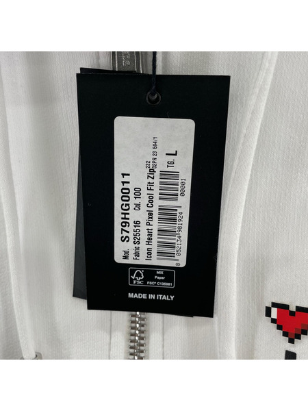 DSQUARED2 パーカー(ジップアップ) ICON HEART PIXEL COOL HOODIE