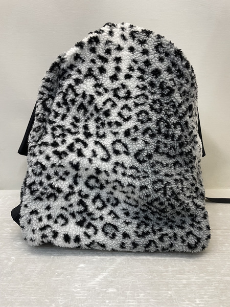Supreme 17AW Leopard Fleece Backpack 白×黒