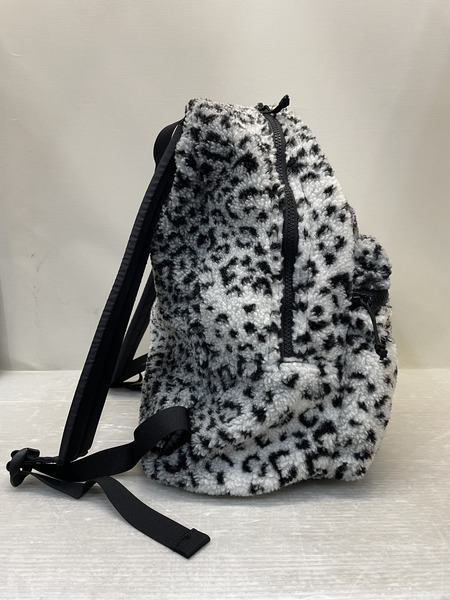 Supreme 17AW Leopard Fleece Backpack 白×黒