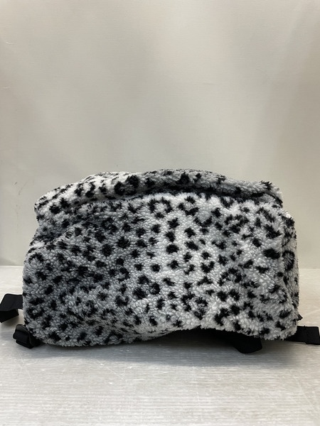 Supreme 17AW Leopard Fleece Backpack 白×黒