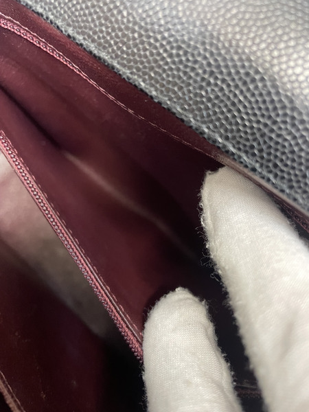 CHANEL ビジネスアフィニティ グレインドカーフスキン マトラッセ チェーンショルダーバッグ ブラック[値下]