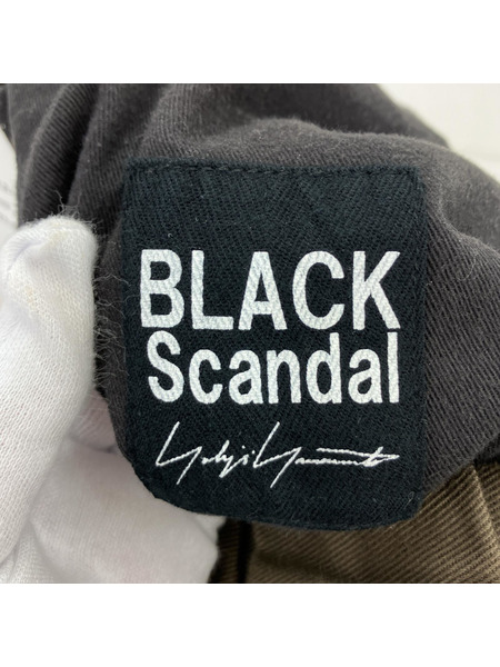 Yohji Yamamoto パンツ BLACK SCANDAL 脇ゴム紐ダブルニーワークパンツ カーキ[値下]