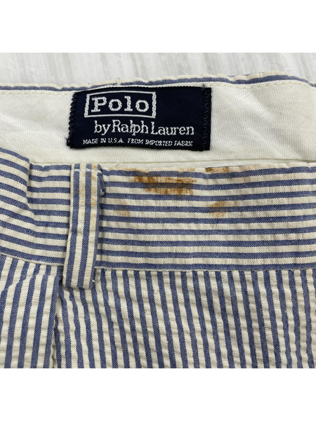 POLO RALPH LAUREN パンツ USA製 49491 シアサッカーストライプ(W36以上)