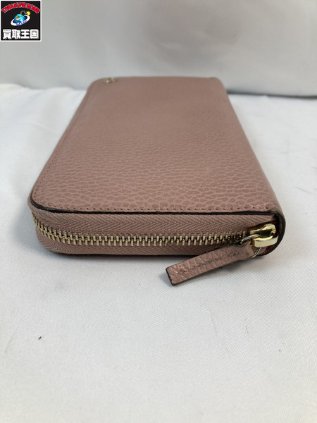GUCCI グッチ 449347 ラウンドファスナー 長財布 ピンク サイフ