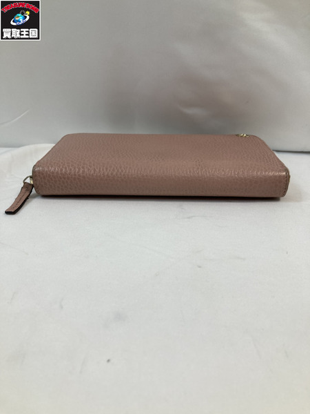 GUCCI グッチ 449347 ラウンドファスナー 長財布 ピンク サイフ