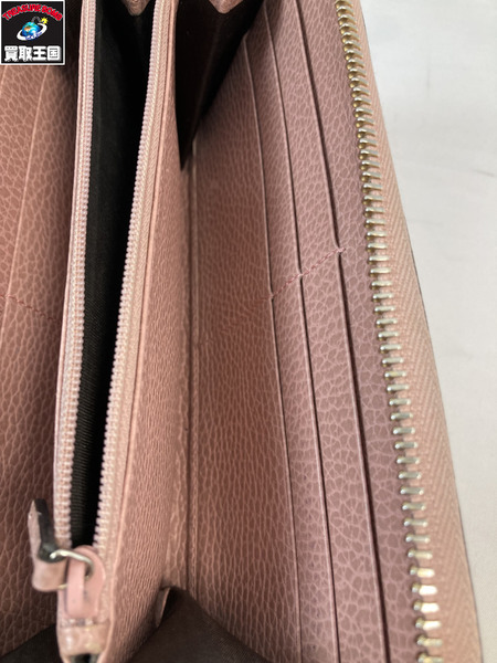 GUCCI グッチ 449347 ラウンドファスナー 長財布 ピンク サイフ