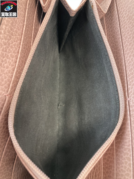 GUCCI グッチ 449347 ラウンドファスナー 長財布 ピンク サイフ