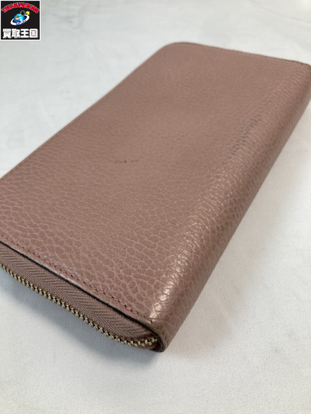 GUCCI グッチ 449347 ラウンドファスナー 長財布 ピンク サイフ